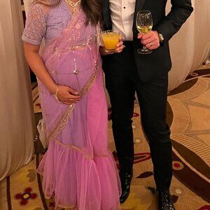 Purple Lilac Saree Stitched (Sari)